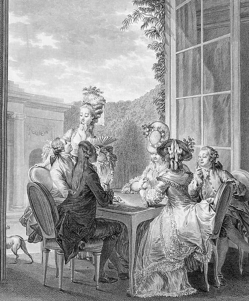 The Whist Party, 1783, engraved by Jean Dambrun (1741-c. 1808)