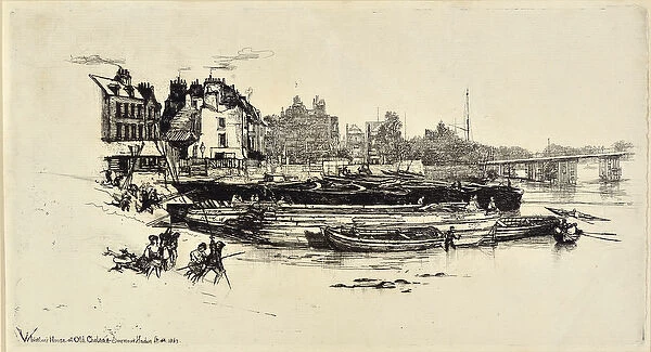 Whistler's House, Old Chelsea, 1863 (etching)