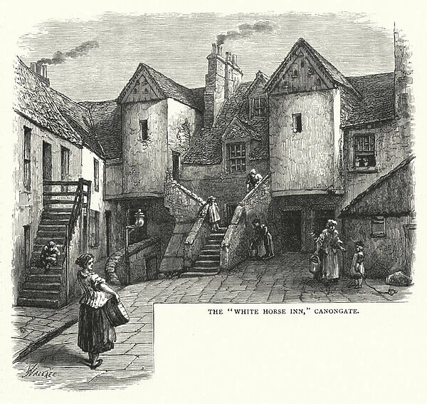 The 'White Horse Inn, 'Canongate (engraving)