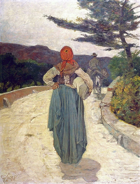 The white road, c.1887 (oil on canvas)