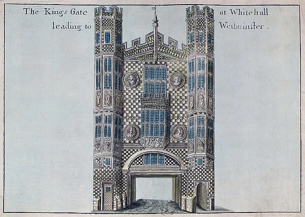 Whitehall: The Kings Gate Leading to Westminster, from A Book of the Prospects