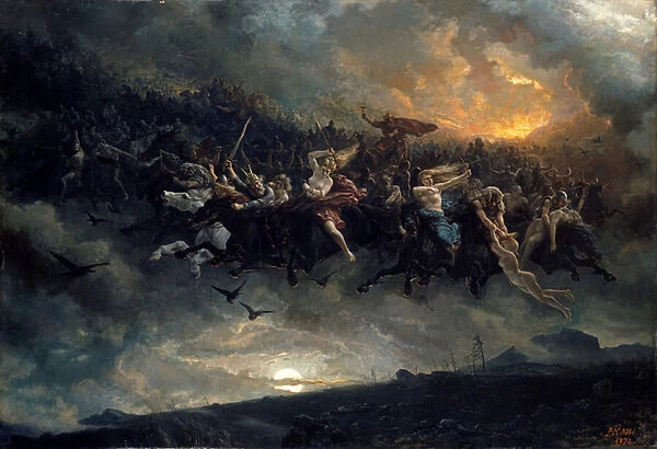 The Wild Hunt of Odin, 1872 (oil on canvas)