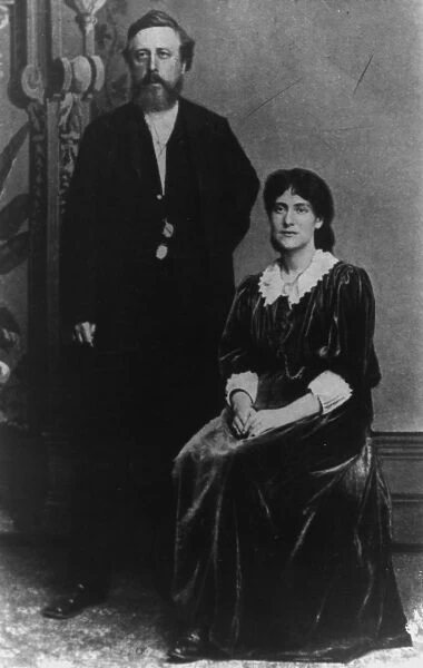 Wilhelm Liebknecht and Eleanor Aveling in America, 1887 (b  /  w photo)