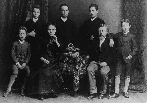 Wilhelm Liebknecht and his family (b  /  w photo)