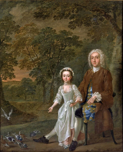William Ellis and his daughter Elizabeth, c. 1745 (oil on canvas)