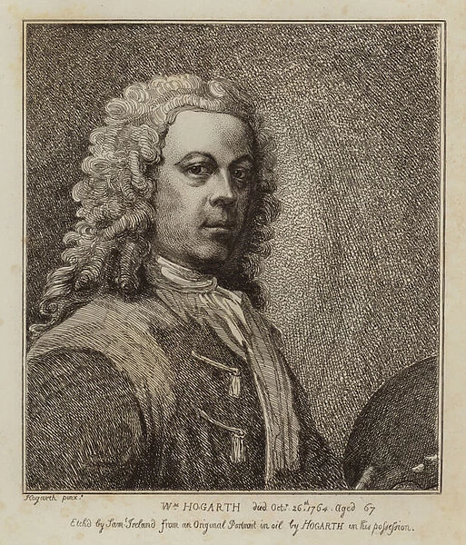 William Hogarth, English artist and satirist (etching)