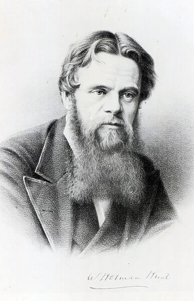 William Holman Hunt, engraving after a photograph, c. 1865 (engraving) (b  /  w photo)