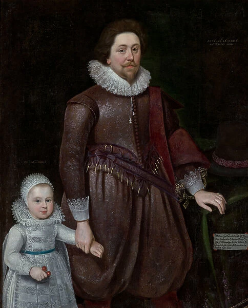 William, Lord Cavendish, Later Second Earl of Devonshire (1591-1628), and His Son