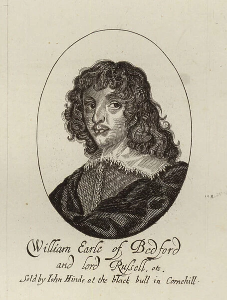 William Russell, 1st Duke of Bedford, general of the English Civil War (engraving)