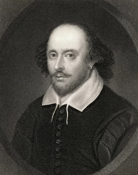 William Shakespeare (1564-1616) from The Gallery of Portraits, published 1833