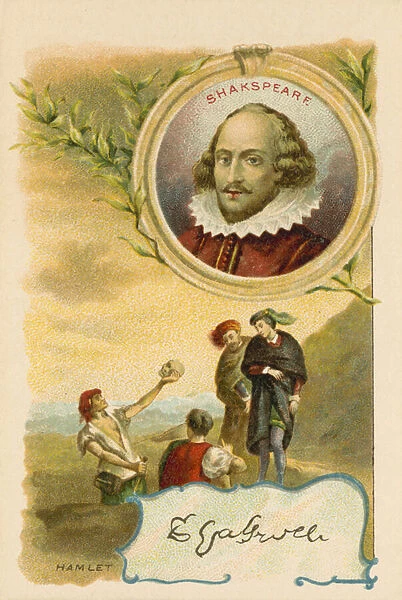 William Shakespeare, English playwright and poet (chromolitho)