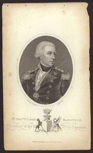 William Waldegrave, 1st Baron Radstock, British admiral (engraving)