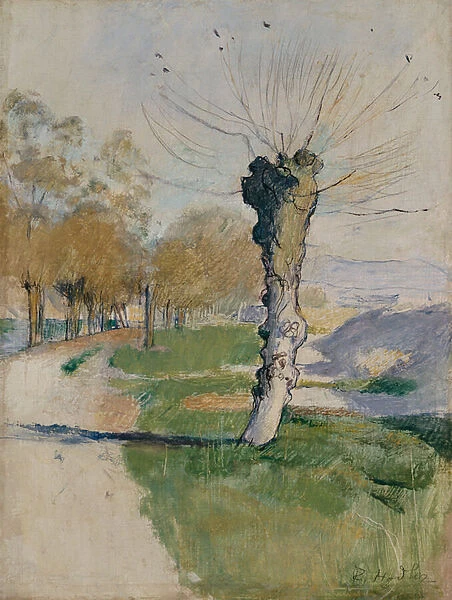 Willow Tree at the Junction, or Willow Tree in Spring, c. 1885 (oil on canvas)