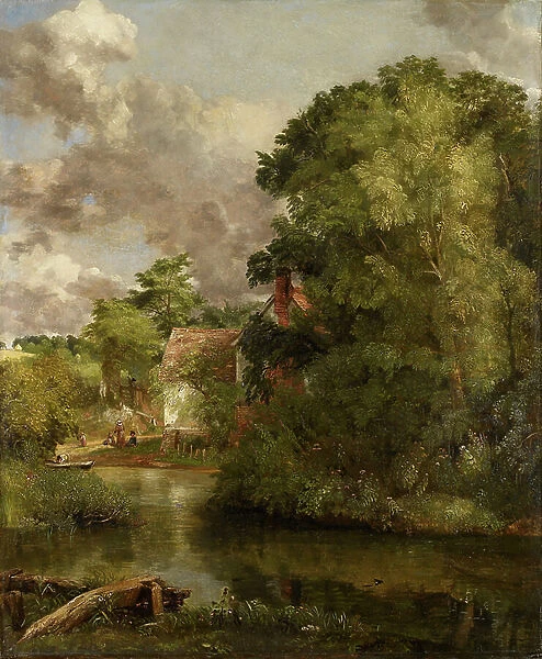 Willy Lott's House from the Stour (The Valley Farm), c. 1816-1818 (oil on canvas)