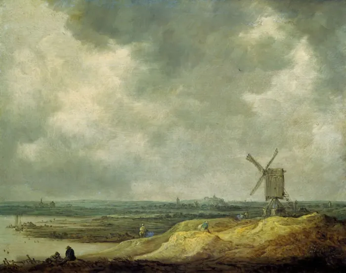 Framed Print : A Windmill by a