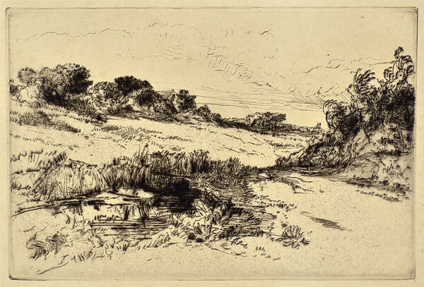 Windmill Hill No. 1, 1877 (drypoint)