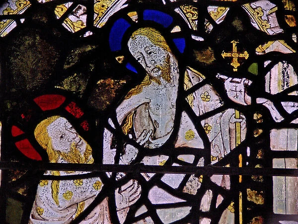 Window Ww depicting the doubting St Thomas (stained glass)