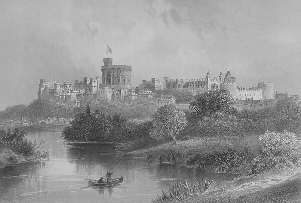 Windsor Castle, from The Gallery of Geography by Rev. Thomas Milner, published c