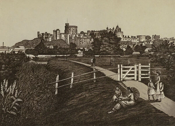 Windsor Castle from the North West (litho)