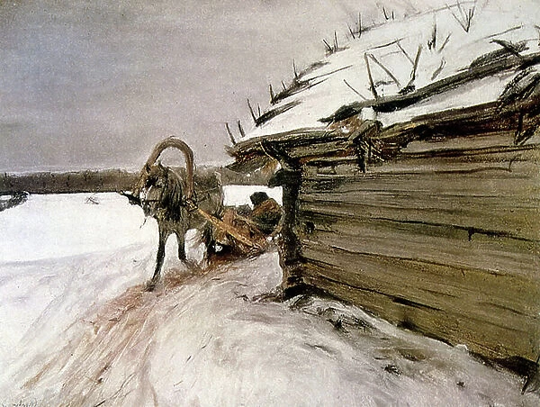 In the Winter 1898 by Valentin Serov, (1865-1911) Russian painter, and one of the premier portrait artists of his era