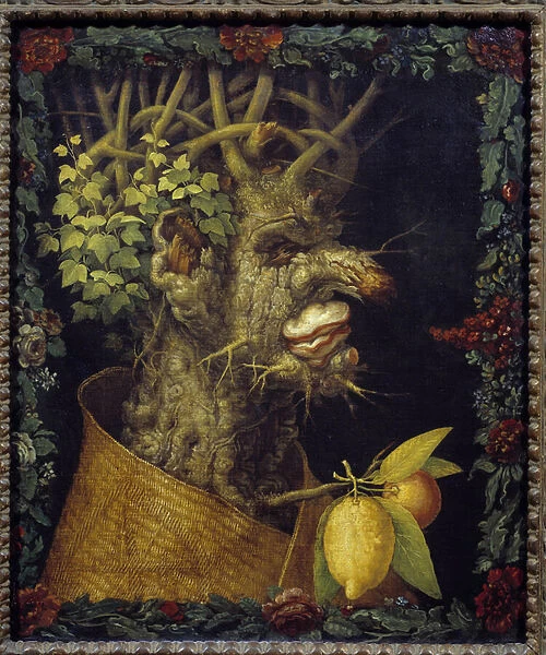 Winter Allegory about the seasons. Painting by Giuseppe Arcimboldo (1527-1593