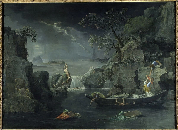 Winter or deluge. Painting by Nicolas Poussin (1594-1665), circa 1660-1664. Oil on canvas