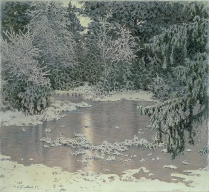 Framed Print : Winter Landscape