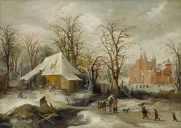 Winter Landscape, circa 1625-1630 (oil on canvas)