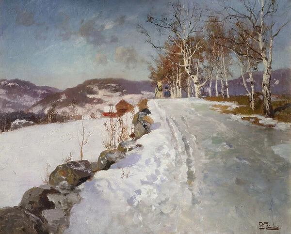 Winter Landscape at Lillehammer, 1906 (oil on canvas)