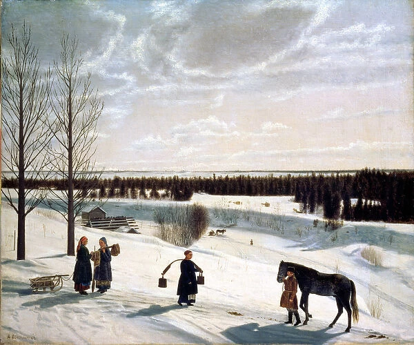 Winter Landscape, or Russian Winter, 1827 (oil on canvas)