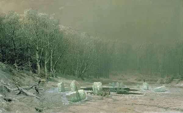 Winter, the Laying Off of Ice, 1878 (oil on canvas)