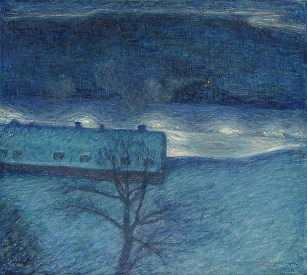 Winter night over the quay, 1901 (oil on canvas)