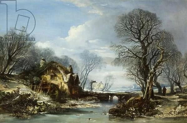 Winter Scene, Porlock, 1836 (oil on canvas)