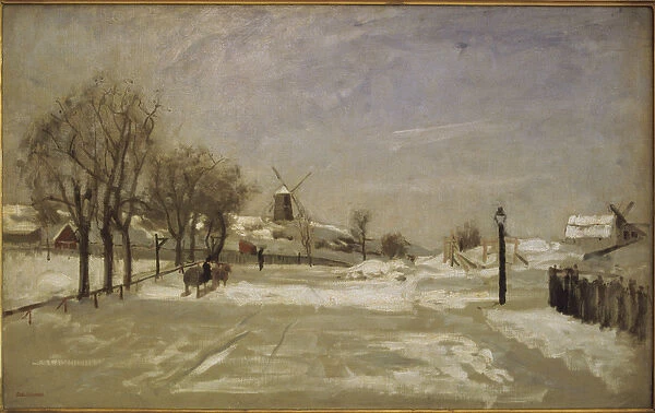 Winter. View of Eriksberg, Stockholm, c. 1880 (oil on canvas)