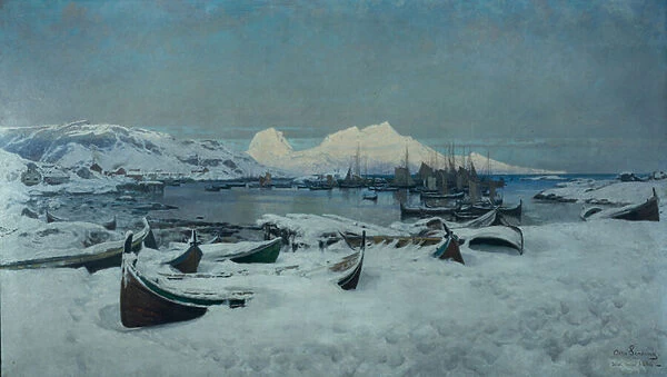 Winterday in Lofoten, Bodo, 1886 (oil on canvas)