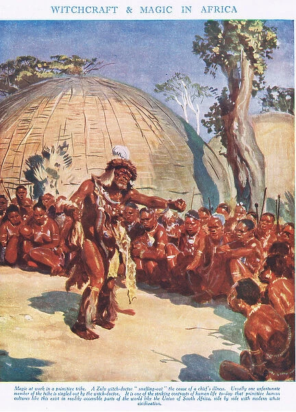 Witchcraft and Magic in Africa, illustration from The Science of Life