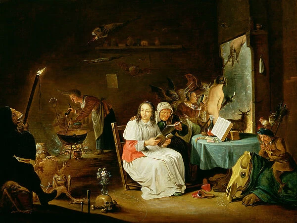 Witches Preparing for the Sabbath (oil on panel)
