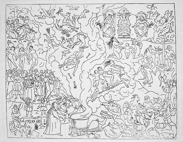 The Witches Sabbath, copy of an illustration from Tableau de l