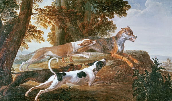 The Wolf Hunt, c. 1720 (oil on canvas)