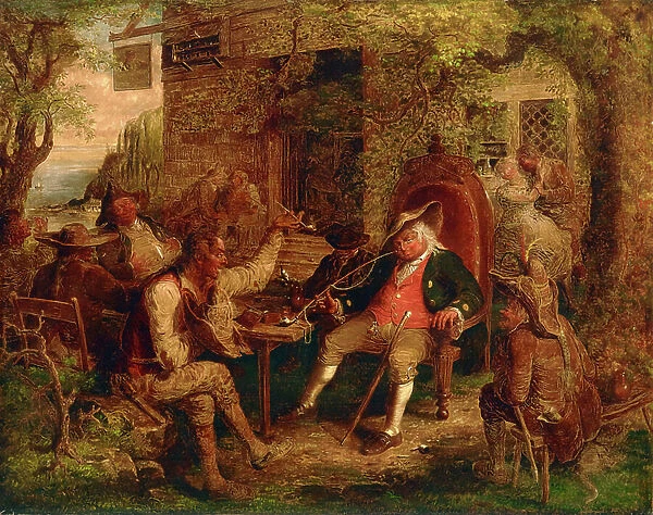 Wolfert Webber at the Inn (Wolfert Webber's Golden Dream) 1857 (Oil on canvas)