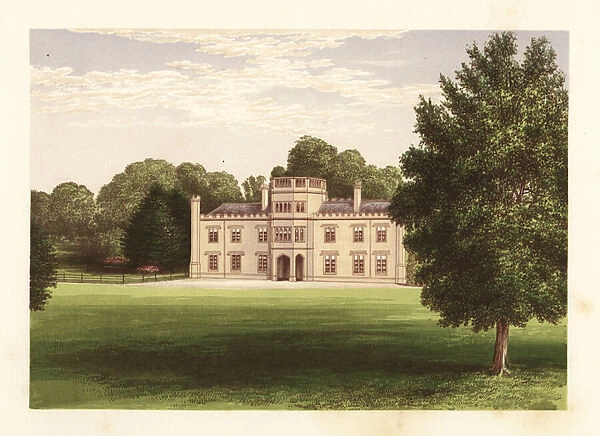 Wolseley Hall, Staffordshire, England. 1880 (engraving)