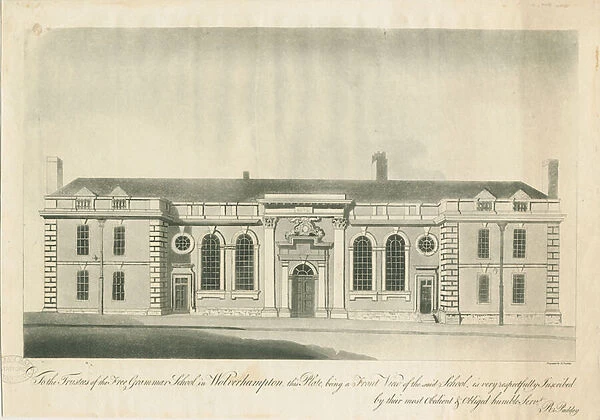 Wolverhampton - Grammar School: engraving, nd [1797] (print)