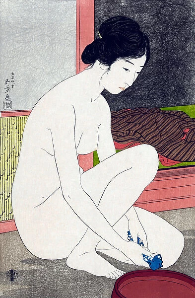 Woman After Bath by Goyo Hashiguchi, 1915 (woodblock print)