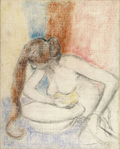 Woman Bathing, c. 1897 (pastel on primed canvas)