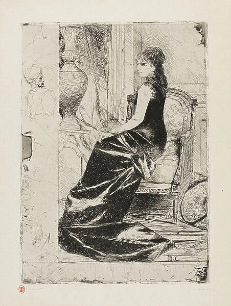 Woman in Black, c.1876 (etching on cream paper)