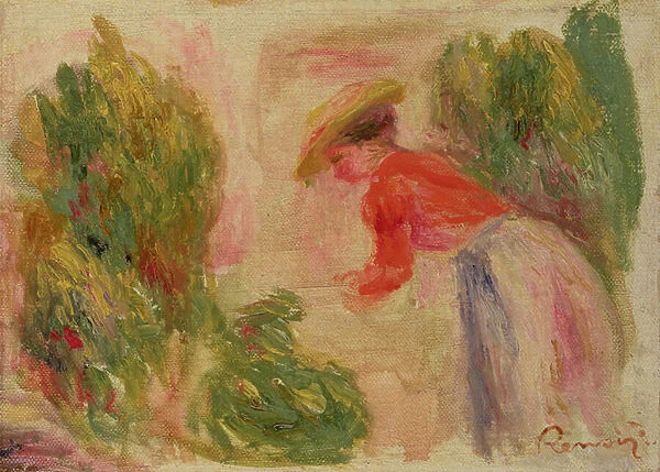 Woman Gathering Flowers (Femme cueillant des fleurs) 1906-10 (oil on canvas)