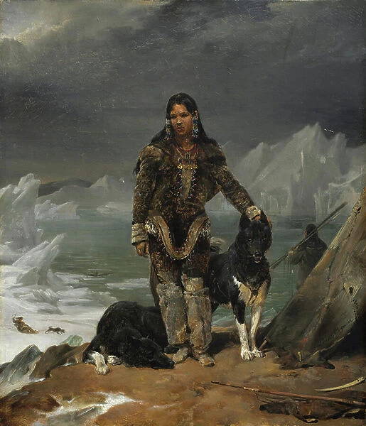 A Woman from the Land of Eskimos, 1826 (oil on fabric)