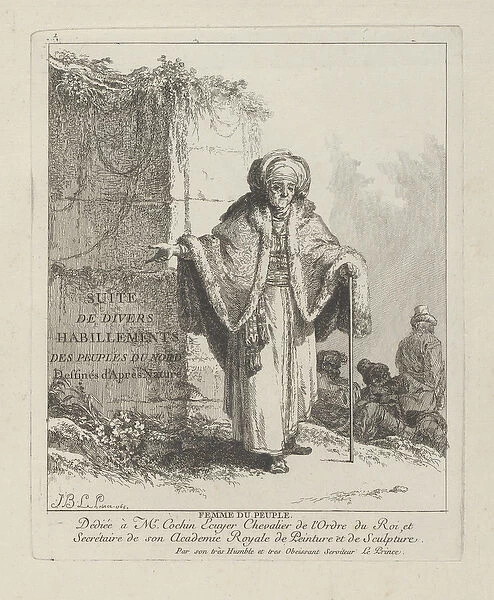 Woman of the People, plate one from Divers Habillements des Peuples du Nord