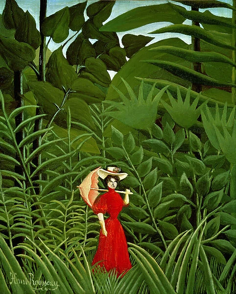 Woman in Red in the Forest, c. 1907 (oil on canvas)