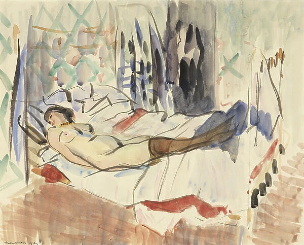 Woman Resting (w / c on paper)